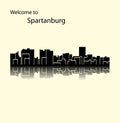 Spartanburg, South Carolina city silhouette