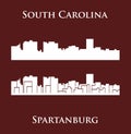 Spartanburg, South Carolina city silhouette