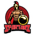 Spartans badge mascot Royalty Free Stock Photo