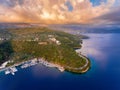 Spartochori port harbour in Meganisi Island near Lefkada Greece