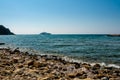 View of Sparviero Island from Punta Ala beach, province of Grosseto, Tuscany