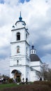 SPAS, RUSSIA - APRIL 30, 2016: parishioners near Church of the T