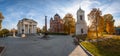 Spaso-Borodino monastery on the Borodino field in Central Russia in autumn. Royalty Free Stock Photo