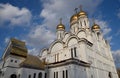 Orthodox church with golden domes. Russia. Royalty Free Stock Photo