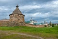 Clouds over the Solovki Kremlin Royalty Free Stock Photo