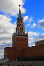 Spasskaya clock tower in the Kremlin Red Square Moscow Royalty Free Stock Photo