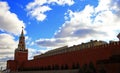 Spasskaya clock tower in the Kremlin Red Square Moscow