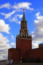 Spasskaya clock tower in the Kremlin Red Square Moscow Royalty Free Stock Photo