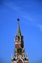 Spasskaya clock tower of Moscow Kremlin. Color photo