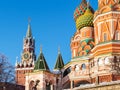 Spasskaya clock tower and Pokrovsky Cathedral