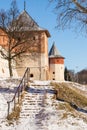 Spasskaya Gate And Kabatskaya Corner Towers Of Zaraysk Kremlin In Zaraysk, Moscow Region, Russia Royalty Free Stock Photo