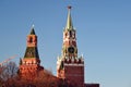 Spasskaya and Nabatnaya tower of Moscow Kremlin, Russia