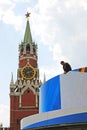 Spasskaya (Saviors) clock tower, Red Square, Moscow.