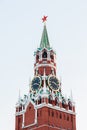 The Spasskaya (Saviour) Tower of the Moscow Kremlin with famous