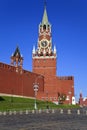 A Spasskaya tower of Kremlin, Moscow, Russia Royalty Free Stock Photo