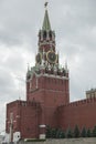 Spasskaya tower (Kremlin) on Red Square (Moscow)