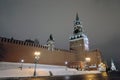 Spasskaya tower of Moscow Kremlin at night Royalty Free Stock Photo