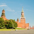 Spasskaya Tower of the Moscow Kremlin on Red Square. Russia. Royalty Free Stock Photo