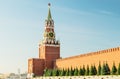 Spasskaya Tower of the Moscow Kremlin on Red Square. Russia. Royalty Free Stock Photo