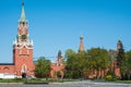 Spasskaya Tower viewed inside Kremlin, Moscow, Russia Royalty Free Stock Photo