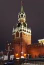 A Spassky tower of Kremlin, Moscow, Russia Royalty Free Stock Photo