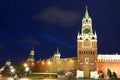 Spassky, Tsarskaya and Nabatnaya Towers of Moscow Kremlin
