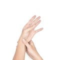 Spastic hand. Hand muscle spasticity Royalty Free Stock Photo