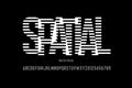 Spatial color mixing style font design