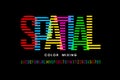 Spatial color mixing style font design