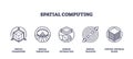 Spatial computing icons outline key concepts like framework, perception, and ...