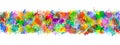 Vector Abstract Colorful Watercolor Spatters in White Background Banner Royalty Free Stock Photo