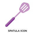 Spatula icon vector sign and symbol isolated on white background