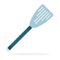 Spatula with slots vector flat material design isolated object on white background.