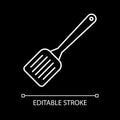 Spatula white linear icon for dark theme