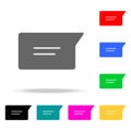Speach bubble with text web icon. Elements in multi colored icons for mobile concept and web apps. Icons for website design and de Royalty Free Stock Photo