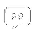 Speach bubble vector line icon. Royalty Free Stock Photo