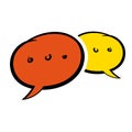 Speach bubles icon cartoon Royalty Free Stock Photo