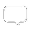 Speach square vector line icon. Royalty Free Stock Photo