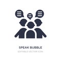 speak bubble icon on white background. Simple element illustration from People concept
