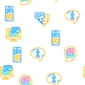 Speak Conversation And Discussion Icons Set Vector