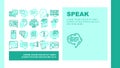 Speak Conversation And Discussion Landing Header Vector