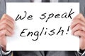 We speak english