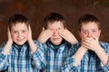 Speak hear see no evil Royalty Free Stock Photo