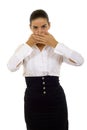 Speak No Evil pose Royalty Free Stock Photo