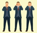 Speak No Evil, See No Evil, Hear No Evil Royalty Free Stock Photo