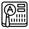 Speak session icon outline vector. Program remote