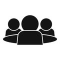 Speak teamwork icon simple vector. People talk