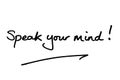 Speak your mind