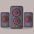Speaker active vector illustration in flat style Royalty Free Stock Photo