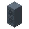 Speaker bass icon, isometric style